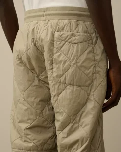 Tracksuits & Shorts<C.P. Company Diagonal Raised Fleece Mixed Quilted Sweatpants Vintage Khaki – Beige