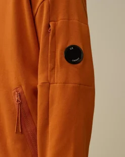 Sweatshirts<C.P. Company Diagonal Raised Fleece Zipped Hooded Sweatshirt Bombay Brown