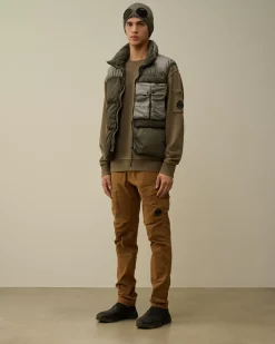 Jacket & Coats<C.P. Company Eco Chrome-R Mixed Down Vest Grape Leaf – Green