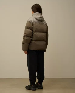 Jacket & Coats<C.P. Company Eco Chrome-R Mixed Goggle Down Jacket Walnut – Beige