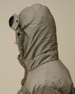 Jacket & Coats<C.P. Company Eco Chrome-R Mixed Goggle Down Jacket Walnut – Beige