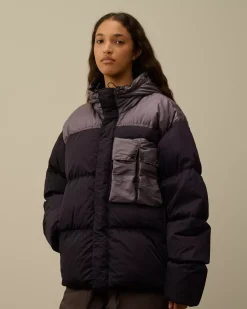 Jacket & Coats<C.P. Company Eco Chrome-R Mixed Goggle Down Jacket Nightshade – Purple