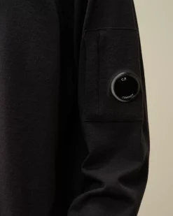 Jumpers<C.P. Company Extra Fine Merino Wool Crew Neck Stitched Knit Black Sand