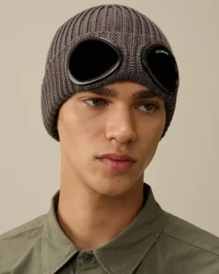 Hats<C.P. Company Extra Fine Merino Wool Goggle Beanie Boulevard – Violet