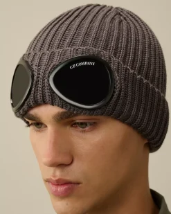 Hats<C.P. Company Extra Fine Merino Wool Goggle Beanie Boulevard – Violet