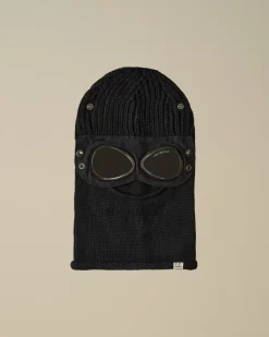 Hats<C.P. Company Extra Fine Merino Wool Goggle Balaclava Total Eclipse – Blue