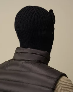 Hats<C.P. Company Extra Fine Merino Wool Goggle Balaclava Total Eclipse – Blue