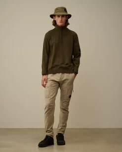 Jumpers<C.P. Company Extra Fine Merino Wool Half Zipped Knit Ivy Green