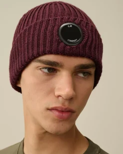 Hats<C.P. Company Extra Fine Merino Wool Lens Beanie Potent Purple