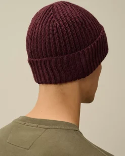 Hats<C.P. Company Extra Fine Merino Wool Lens Beanie Potent Purple