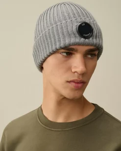Hats<C.P. Company Extra Fine Merino Wool Lens Beanie Griffin Grey