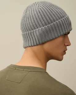 Hats<C.P. Company Extra Fine Merino Wool Lens Beanie Griffin Grey