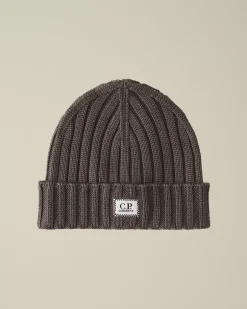 Hats<C.P. Company Extra Fine Merino Wool Logo Beanie Boulevard – Violet
