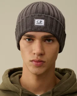 Hats<C.P. Company Extra Fine Merino Wool Logo Beanie Boulevard – Violet