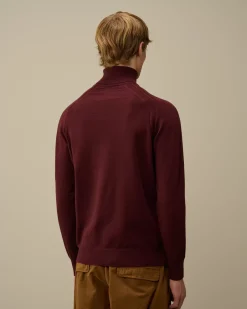 Jumpers<C.P. Company Extra Fine Merino Wool Turtleneck Knit Potent Purple