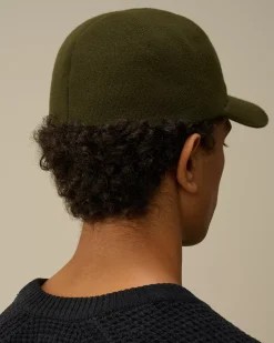 Hats<C.P. Company Extrafine Merino Wool Logo Cap Ivy Green