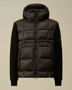 Jumpers<C.P. Company Extrafine Merino Wool Mixed Hooded Knit Black