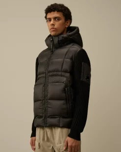 Jumpers<C.P. Company Extrafine Merino Wool Mixed Hooded Knit Black