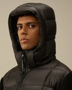 Jumpers<C.P. Company Extrafine Merino Wool Mixed Hooded Knit Black