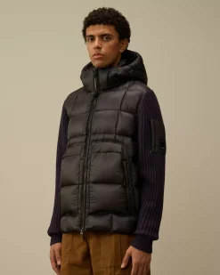 Jumpers<C.P. Company Extrafine Merino Wool Mixed Hooded Knit Nightshade – Purple