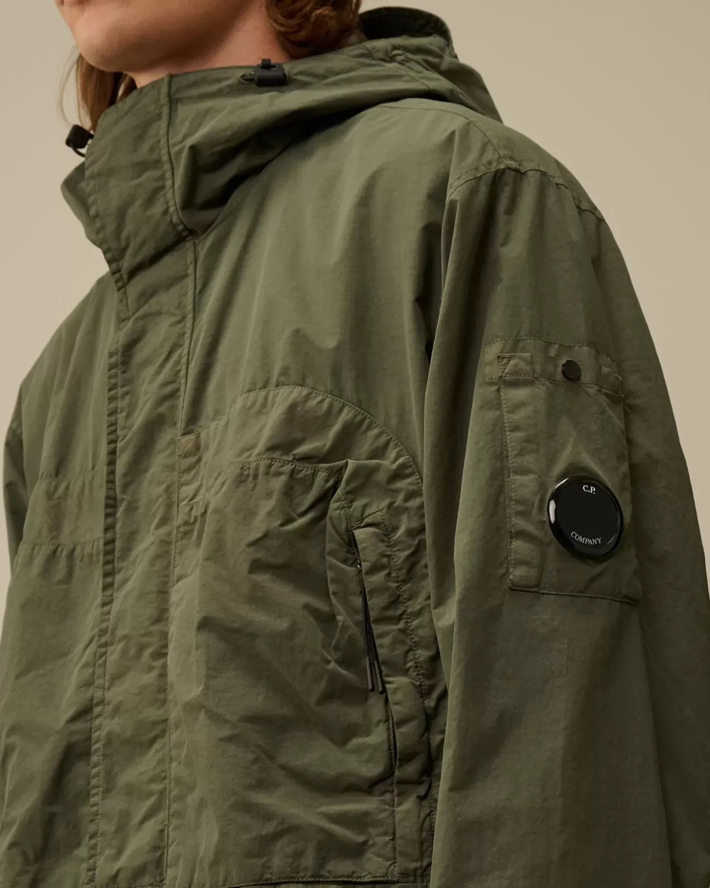 Overshirt<C.P. Company Flatt Nylon Hooded Overshirt Grape Leaf – Green