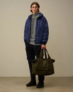 Jacket & Coats<C.P. Company Flatt Nylon Hooded Short Down Jacket Estate Blue