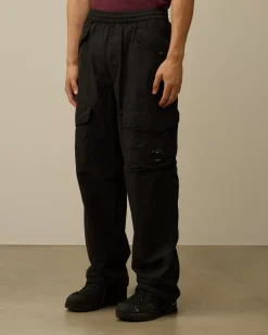 Trousers<C.P. Company Flatt Nylon Loose Utility Pants Black
