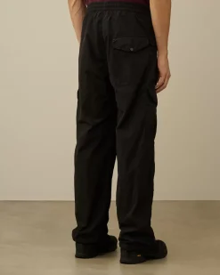 Trousers<C.P. Company Flatt Nylon Loose Utility Pants Black