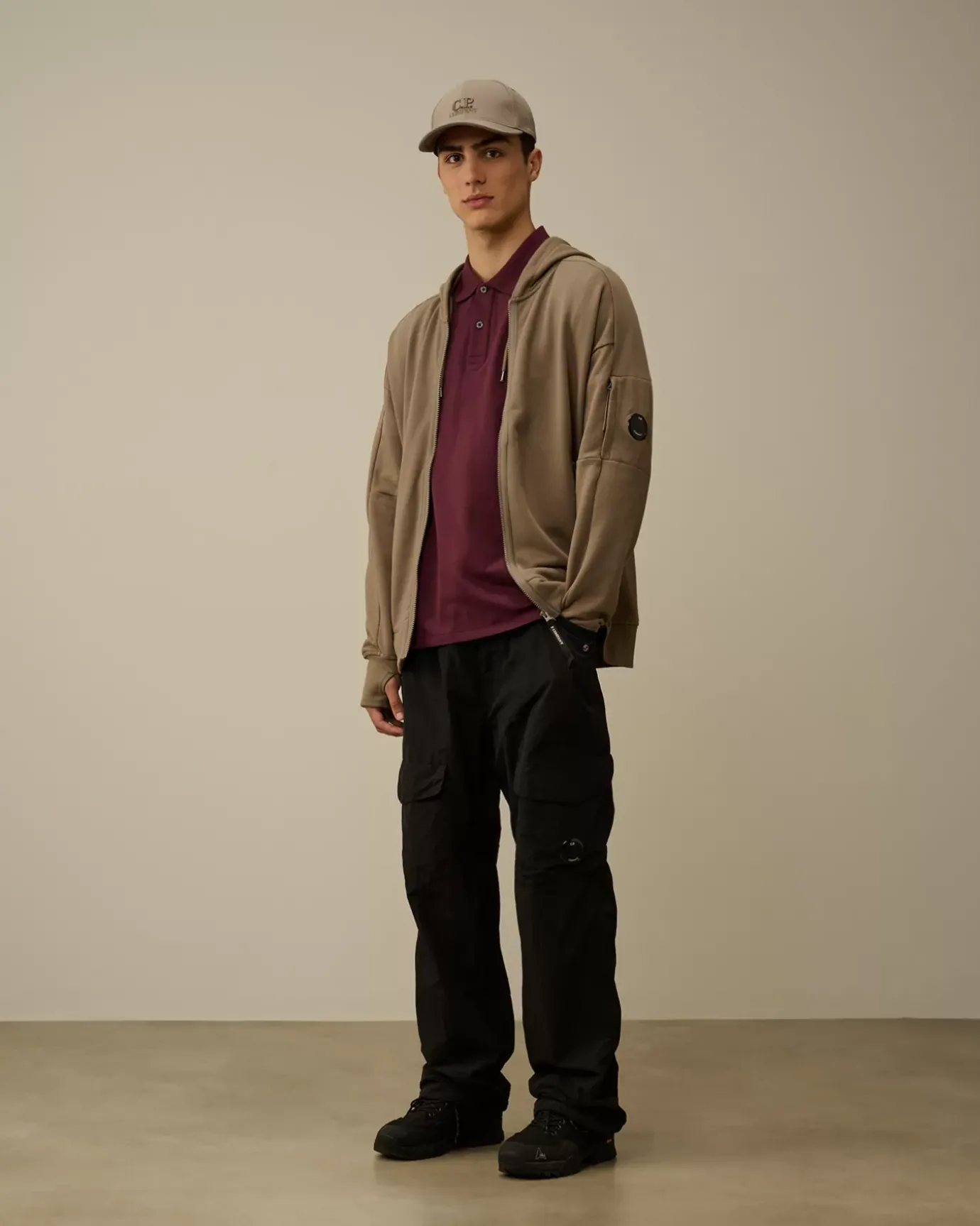 Trousers<C.P. Company Flatt Nylon Loose Utility Pants Black