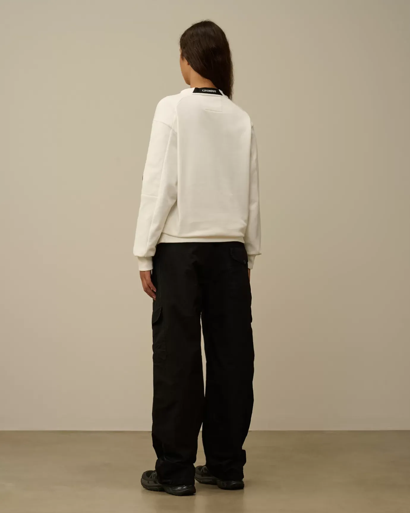 Trousers<C.P. Company Flatt Nylon Loose Utility Pants Black