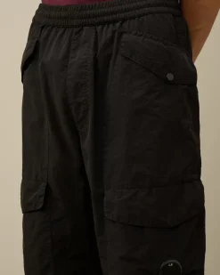 Trousers<C.P. Company Flatt Nylon Loose Utility Pants Black
