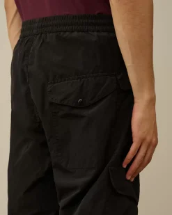 Trousers<C.P. Company Flatt Nylon Loose Utility Pants Black