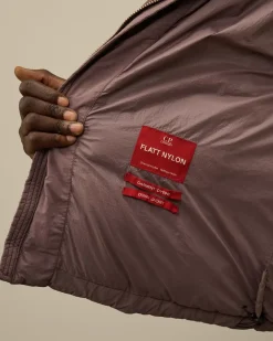Jacket & Coats<C.P. Company Flatt Nylon Short Down Jacket Purple Dove