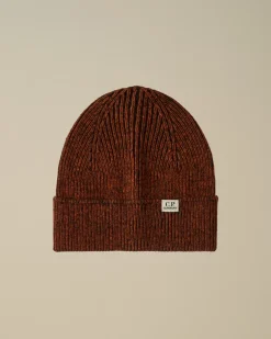 Hats<C.P. Company Fleece Knit Beanie Bombay Brown