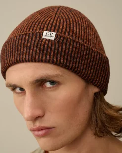 Hats<C.P. Company Fleece Knit Beanie Bombay Brown
