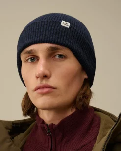 Hats<C.P. Company Fleece Knit Beanie Estate Blue