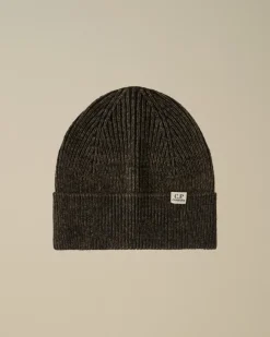 Hats<C.P. Company Fleece Knit Beanie Walnut – Beige