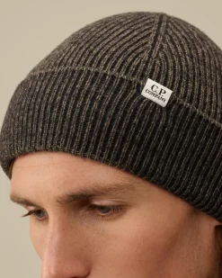 Hats<C.P. Company Fleece Knit Beanie Walnut – Beige