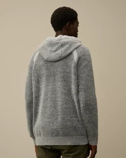 Jumpers<C.P. Company Fleece Knit Hooded Knit Black Melange