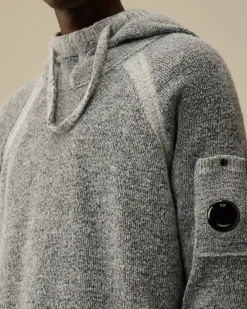 Jumpers<C.P. Company Fleece Knit Hooded Knit Black Melange