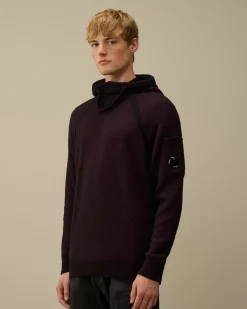 Jumpers<C.P. Company Fleece Knit Hooded Knit Potent Purple