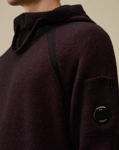 Jumpers<C.P. Company Fleece Knit Hooded Knit Potent Purple