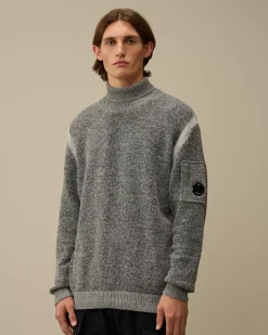 Jumpers<C.P. Company Fleece Knit Turtleneck Knit Black Melange