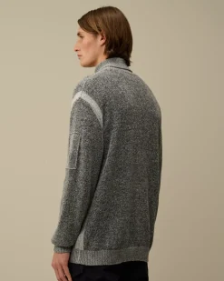 Jumpers<C.P. Company Fleece Knit Turtleneck Knit Black Melange