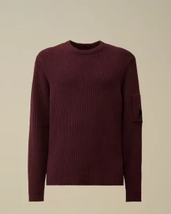 Jumpers<C.P. Company Full Rib Crew Neck Knit Potent Purple