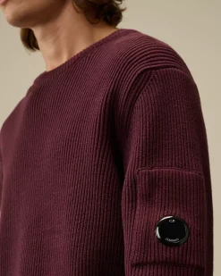 Jumpers<C.P. Company Full Rib Crew Neck Knit Potent Purple