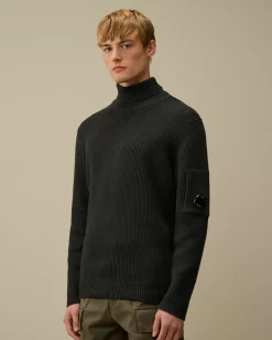 Jumpers<C.P. Company Full Rib Turtleneck Knit Black Sand