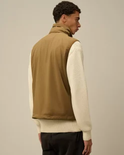 Jacket & Coats<C.P. Company GD Shell Mixed Lens Vest Toffee – Beige