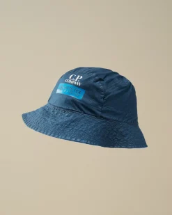 Hats<C.P. Company Gore-G Type Logo Bucket Hat Directoire Blue