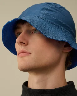 Hats<C.P. Company Gore-G Type Logo Bucket Hat Directoire Blue